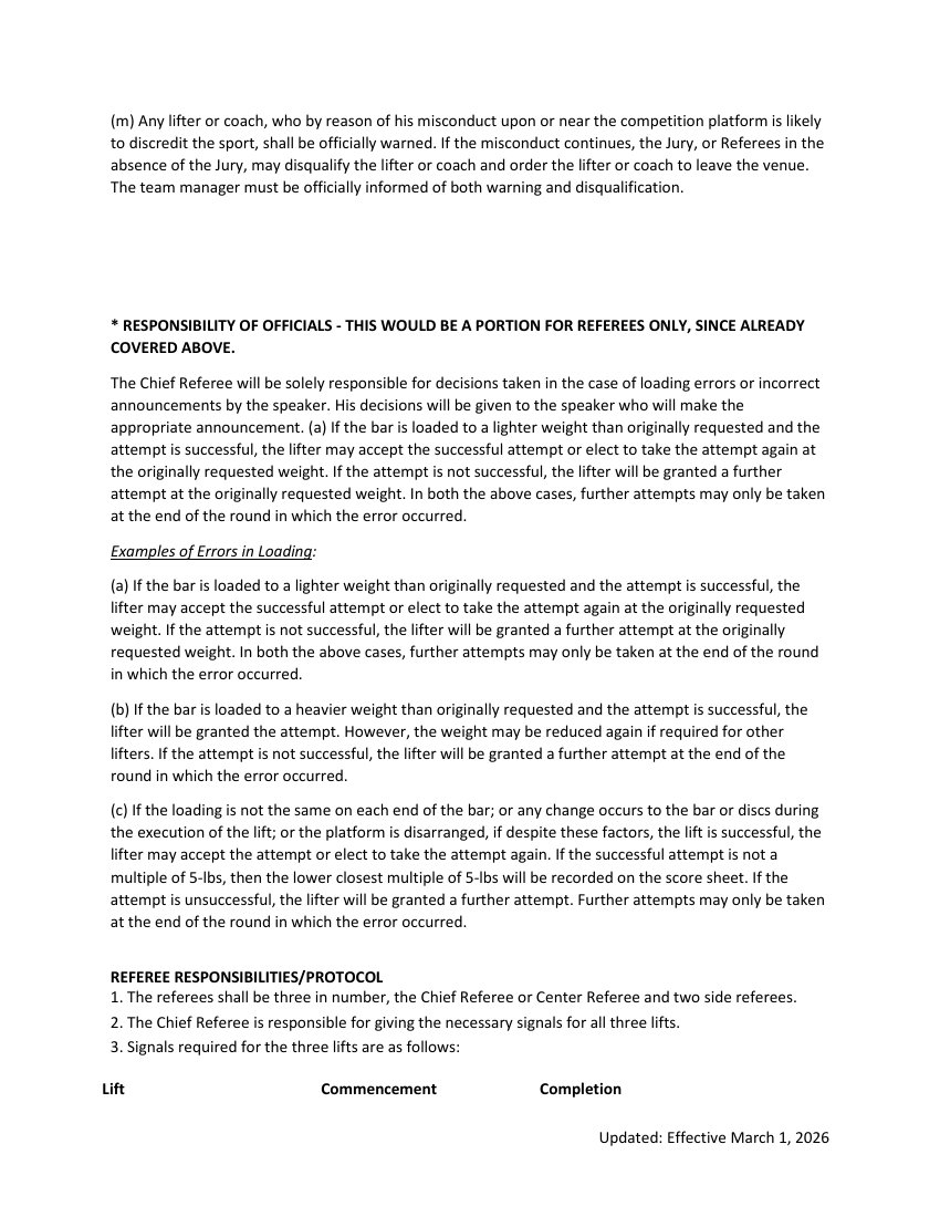 SDHSPA rulebook page 11; accessible text follows